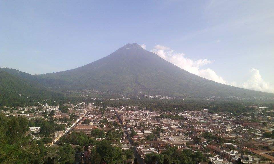 Panoramic view of Antigua Guatemala from <i>Cerro de la Cruz</i>.