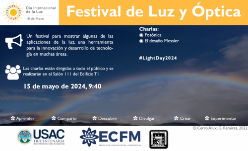 Festival de Luz y Óptica para celebrar el Día Internacional de la Luz 2024