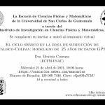 invitación al seminario del 21 de abril sobre geofísica