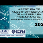 Apertura programa de Maestría en Física para el 2022