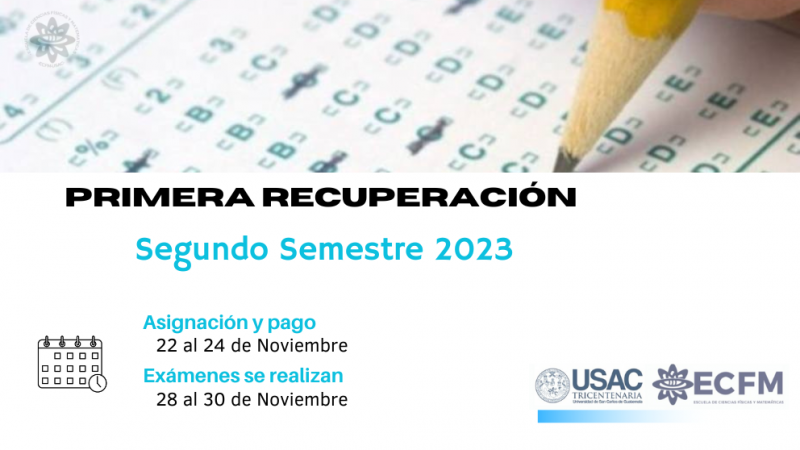 Asignación Primera Recuperación Segundo Semestre 2023