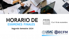 Horario de Exámenes finales Segundo Semestre 2024