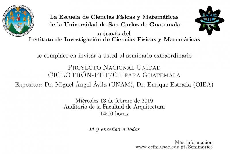 Proyecto Nacional Unidad CICLOTRÓN-PET/CT para Guatemala