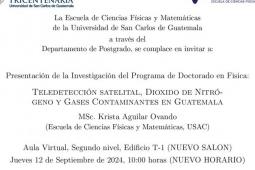 Teledetección satelital, Dioxido de Nitrógeno y Gases Contaminantes en Guatemala