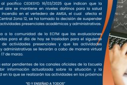 Suspención actividades presenciales académicas y administrativas 17 de marzo de 2025